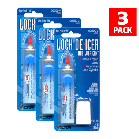 Victor Lock De-Icer Lubricant Aerosol 0.62 FL OZ - Bundle of 3