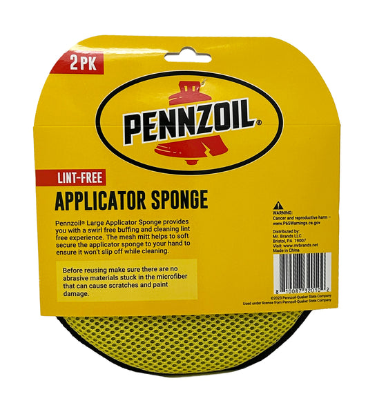 Pennzoil Premium Car Shine Applicator Sponge: Microfiber Sponge Applicator for Cleaning, Car Waxing, and Buffing - Car Washing and Car Care Applicator Sponge