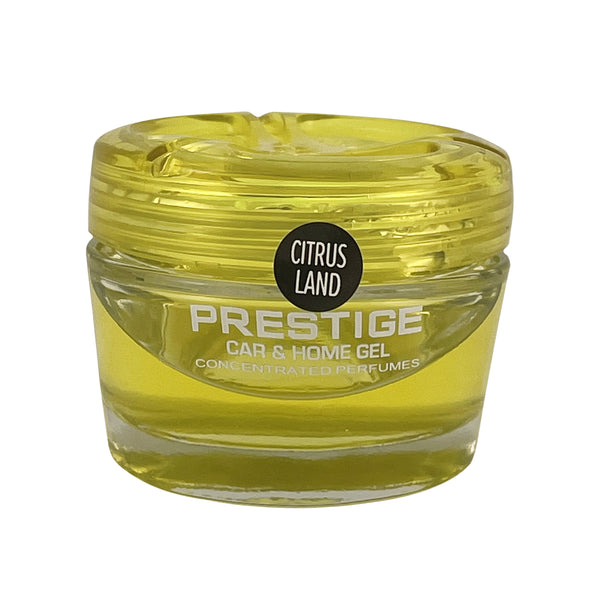 Tasotti Car Perfume Air Freshener, Car and Home Gel Air Freshener, Odor Eliminator and for Long-lasting Fragrance up to 75 days, Prestige Car Concentrated Perfume Collection, Citrusland