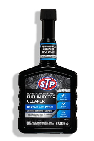 Super Concentrated Fuel Injector Cleaner, Unclogs Dirty Fuel Injectors and Restores Lost Power, 12 Oz, STP