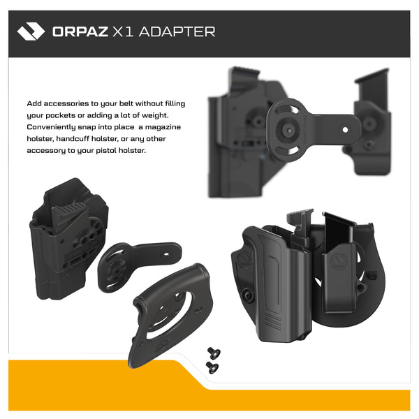 Orpaz Parts and Accessories for Orpaz Holsters and Magazine Pouches, Booster for Paddle Attachment Polymer Mag