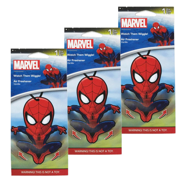 Marvel Spiderman Car Accessories - Spiderman Air Freshener Wiggler (3-Pack)