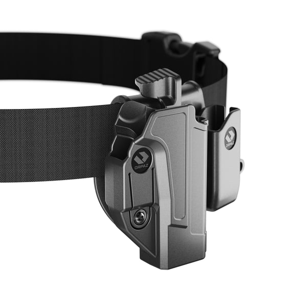 Orpaz G17 Holster with Glock 17 Magazine Holder, Level II OWB Holster Paddle Holster