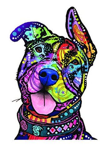 Dean Russo Pit Bull Car Sticker, Outdoor Rated Vinyl Sticker Decal for Windows, Bumpers, Laptops or Crafts, By. Enjoy It Store