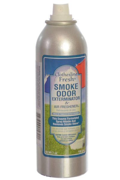 Smoke Odor Exterminator Removes Cigar/Cigarette/Pipe/Tobacco Smells 7oz Spray Air Freshener, Clothesline Fresh (6-Pack)