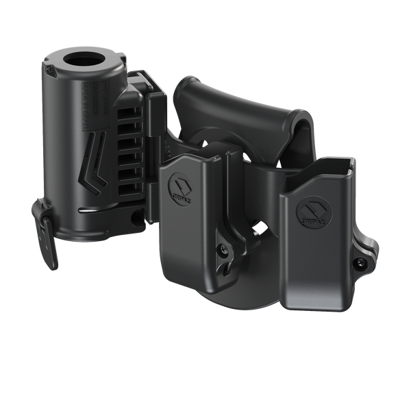 Orpaz Pepper Spray Holster, MK3 Pepper Spray Holster, OC Spray Holder, for Glock 43 & Similar, 2X 9mm Mag Pouch Combo