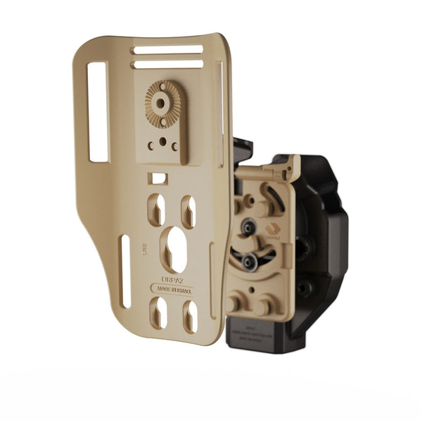 Orpaz OMS Holster Insert and Low-Ride Receiver Kit, Fits on Orpaz Holsters and Magazine Pouches, Desert Tan