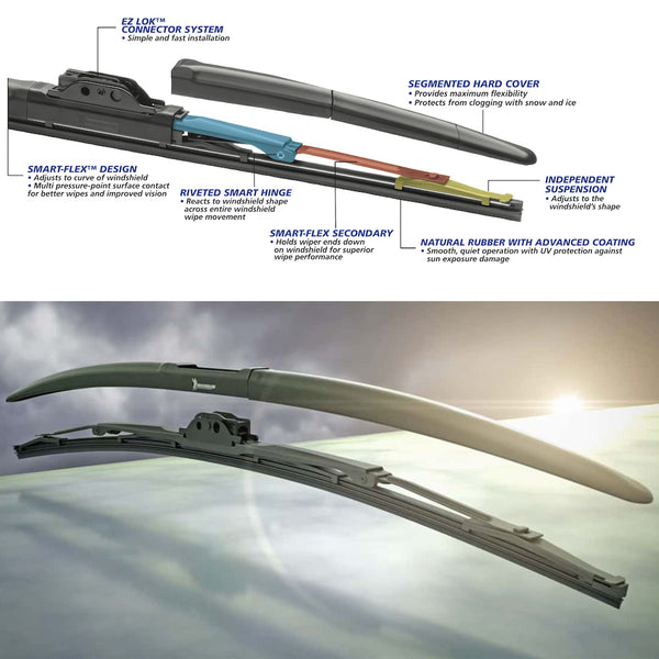 Michelin Cyclone Premium Hybrid 16" Michelin Wiper Blades With Smart-Flex Technology