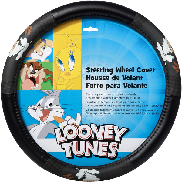 Taz Tornado Car Steering Wheel Cover - Durable and Comfortable Car Wheel Cover with Taz Tornado - A Fun and Functional Addition to Your Vehicle's Interior!