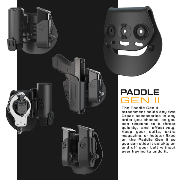 Orpaz Gun Holster Sights and Optics Compatible OWB Pistol Holster (with 9mm/.40 Magazine Pouch for Metal Mags)