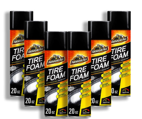 Armor All Tire Foam Protectant, Restores Deep-Black Look, 20 oz. 6 Packs