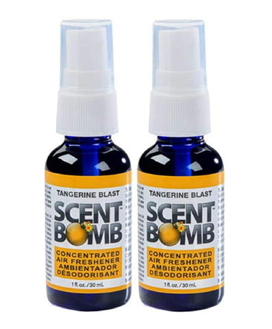 Scent Bomb Air Freshener Spray, 100 % Oil Based Concentrated Air Freshener, Air Freshener Spray for Car, Room, Bathroom and Odor Eliminator, Tangerine Blast, 2 Pack