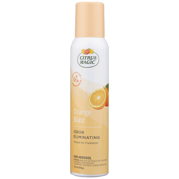 Citrus Magic Natural Odor Eliminating Air Freshener Spray, 100% Natural Citrus Oils, Fresh Orange, 3-Ounce