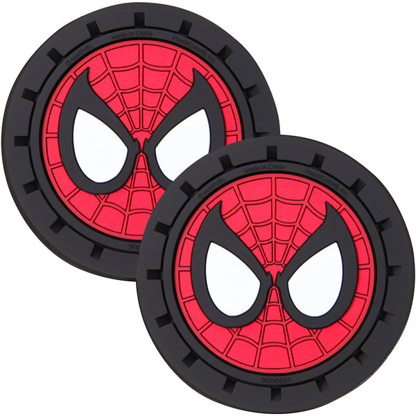 Plasticolor Spiderman Car Coaster, 2x Cupholder Coasters Marvel Comics Spiderman