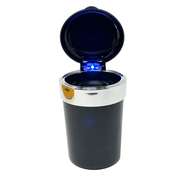 TrexNYC Car Ashtray with Blue LED Light and Portable Ashtray Design - Ideal for Car, Home, and Office, 6-Packs
