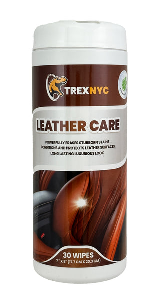 TrexNYC Leather Wipes - Interior Car Wipes, All-In-One Car Wipes & Interior Cleaner - Powerful, Convenient, and Effective Solution for All Your Car Cleaning Needs