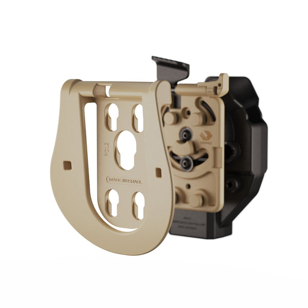 Orpaz OMS Holster Insert and Paddle Receiver Kit, Fits on Orpaz Holsters and Magazine Pouches, Desert Tan