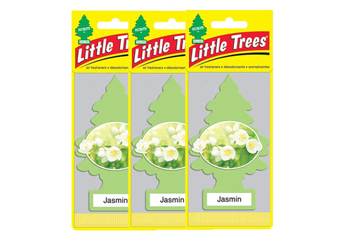 Little Trees Hanging Car Freshener Cardboard Paper For Home Car Office Jasmin Pack of 3