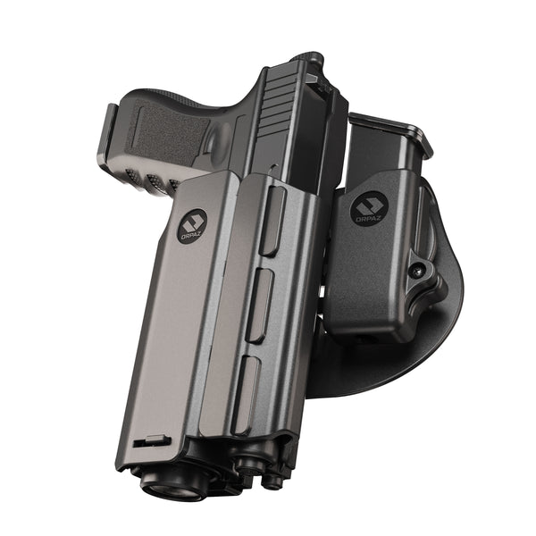 Orpaz Light Bearing Holster Compatible with S&W M&P 2.0 9mm Holster with Light/Laser/Sight/Optics (Large Pistol Lights, Paddle & 9mm Magazine Holder)