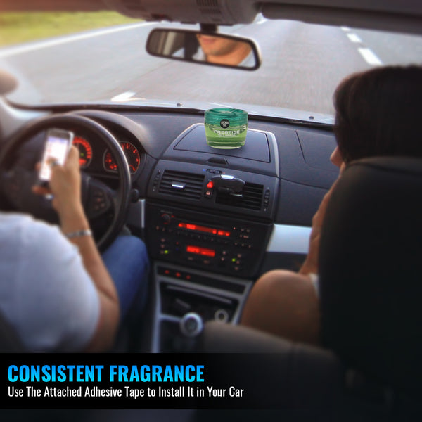 Tasotti Car Perfume Air Freshener, Car and Home Gel Air Freshener, Odor Eliminator and for Long-lasting Fragrance up to 75 days, Prestige Car Concentrated Perfume Collection, Aroma Spa