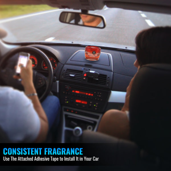 Tasotti Car Perfume Air Freshener, Car and Home Gel Air Freshener, Odor Eliminator and for Long-lasting Fragrance up to 75 days, Prestige Car Concentrated Perfume Collection, Tutti Frutti