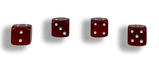 TrexNYC Tire Valve Caps, Universal Stem Covers for Cars, SUVs, Bike, Trucks, Motorcycles, Heavy-Duty and Easy-Grip Use, 4 Pieces, Red Dice