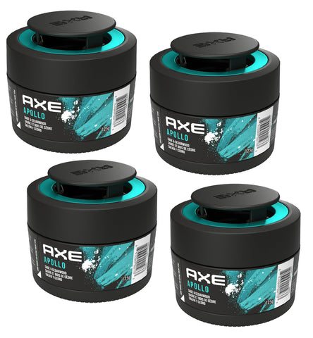 AXE Apollo Car Air Freshener Gel Can - Odor Eliminator for Strong Odor - Long Lasting Fragrance & Effective Car Air Fresheners - Automotive Essential, 4.4 oz, 4 Packs