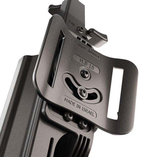 Orpaz G36 Light Bearing Holster Compatible with Glock 36 Holster with Light/Laser/Sight/Optics (Large Pistol Lights, Belt Attachment)