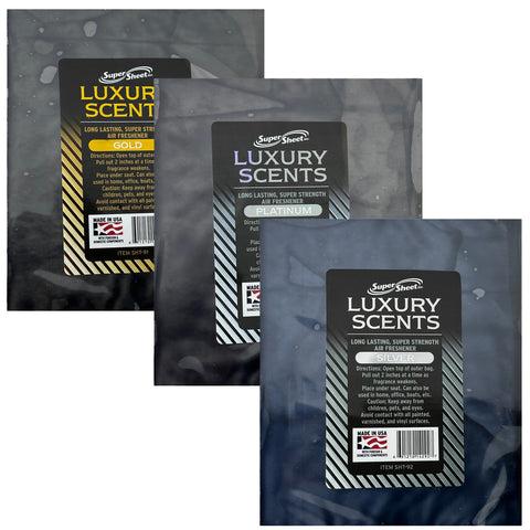 Super Sheet Under the Seat Car Air Fresheners Large Luxury Scents Platinum, Gold, and Silver: The Best Car Air Freshener and Odor Eliminators - Long Lasting, Super Strength Car Fresheners