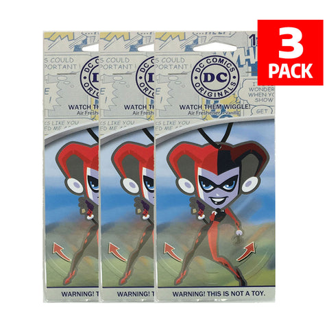 DC Comics Harley Quinn Car Accessories - Harley Quinn Air Freshener Wiggler (3-Pack)