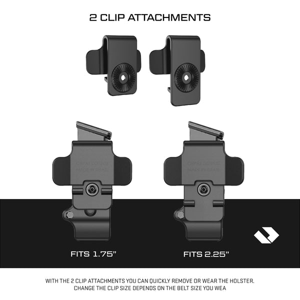 Orpaz Walther PPQ Magazine Holder, Single Mag Pouch for Walther PPQ Magazine, Belt Clip