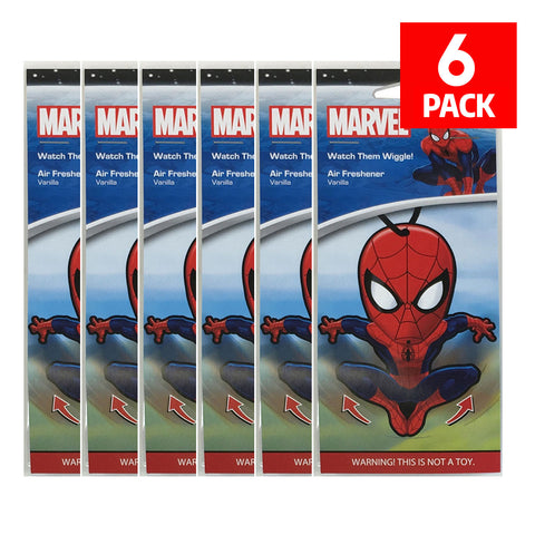 Marvel Spiderman Car Accessories - Spiderman Air Freshener Wiggler (6-Pack)
