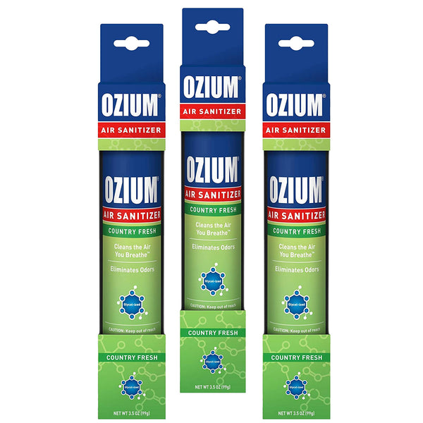 Ozium Air Sanitizer 3.5 oz. Ozium Spray, Country Fresh (3-PACK)