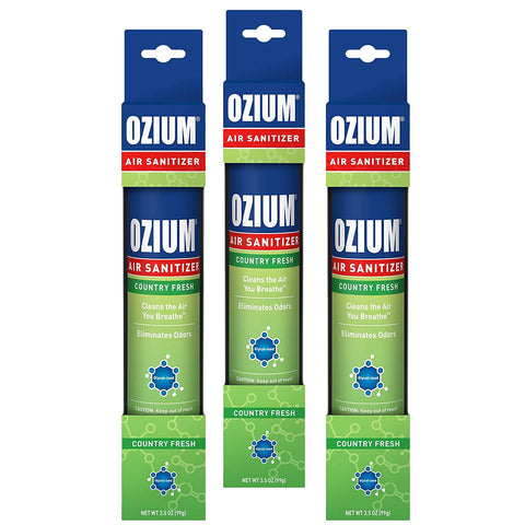 Ozium Air Sanitizer 3.5 oz. Ozium Spray, Country Fresh (3-PACK)