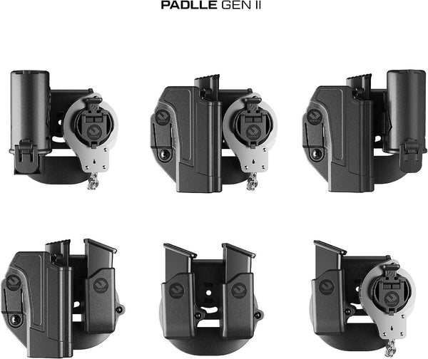 Orpaz T40 S&W SD9VE Holster with Light Compatible with S&W SD9VE Holster with Light, Left Handed Medium Pistol Lights, Paddle & SD9VE Magazine Holder