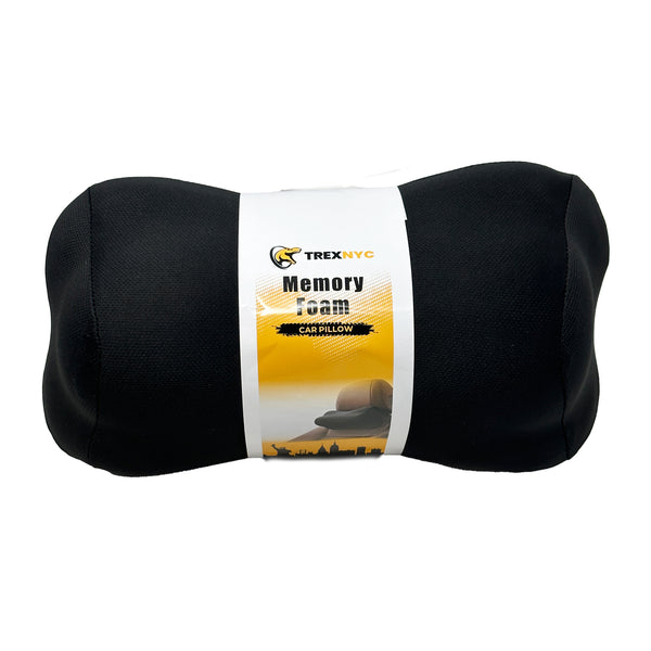 TrexNYC Car Pillow - Car headrest pillow - Car neck pillow with memory foam - Head Support on Long Drives
