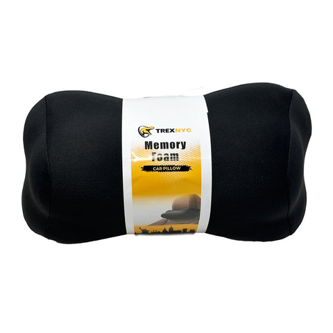 TrexNYC Car Pillow - Car headrest pillow - Car neck pillow with memory foam - Head Support on Long Drives