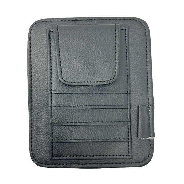 TrexNYC Multi-Function Car Organizer: Backseat and Sun Visor Storage - Ultimate Car Organizers and Storage, Black, 2 Packs