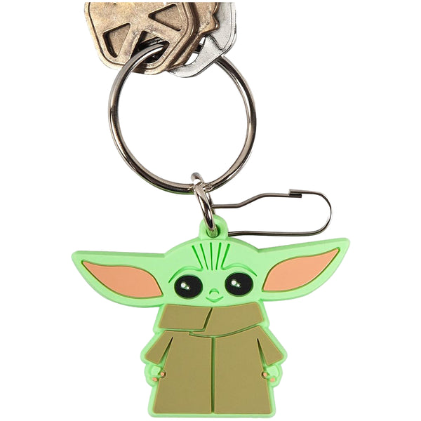 Plasticolor Star Wars Keychain - The Child Mandalorian Rubber Key Ring for Fans