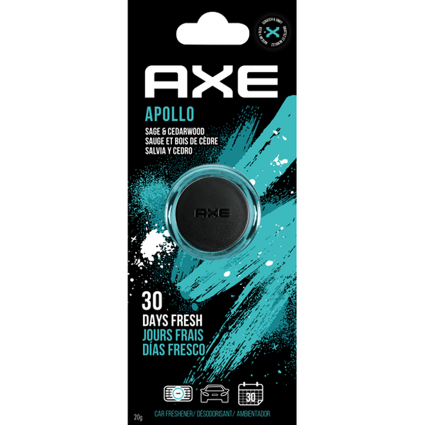 AXE Air Freshener Mini Vent Clip, Odor Eliminator, Air Purifier Provides A Long Lasting Scent, Apollo