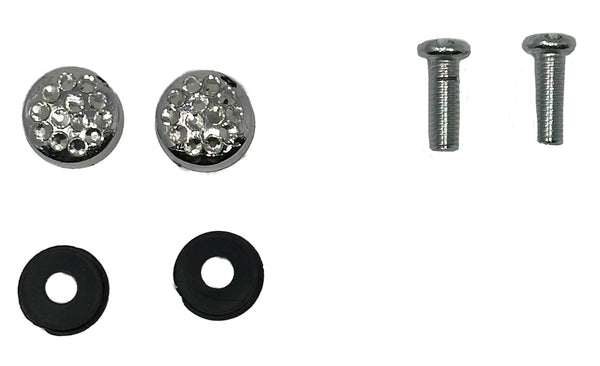 TrexNYC Bling License Plate Frames - Front and Rear Set of Dazzling License Plate Holder with Bling, 2 Packs