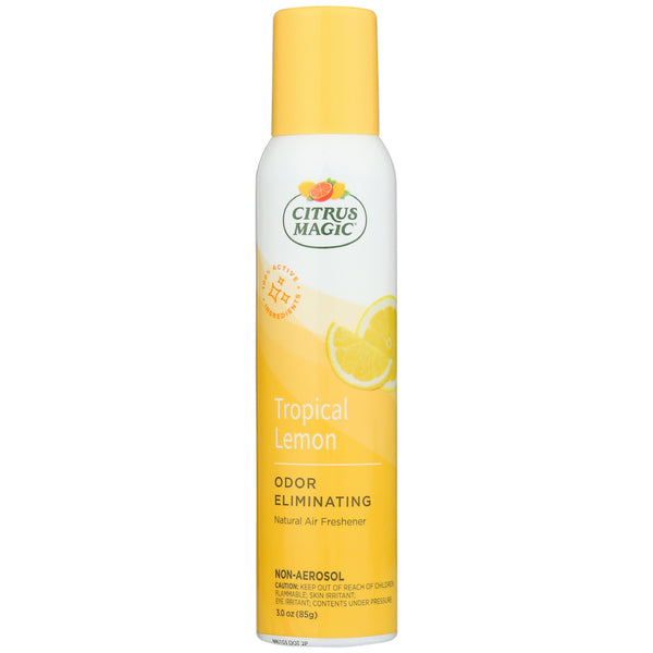 Citrus Magic Natural Odor Eliminating Air Freshener Spray, 100 % Natural Citrus Oils, Tropical Lemon, 3- Ounce