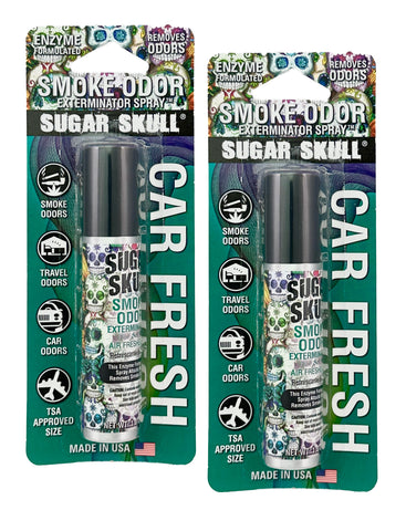 Smoke Odor Exterminator Air Fresh Spray - Your Ultimate Solution for Smoke and Household Odor Elimination - 1 oz Spray, Sugar Skull, 2 Packs