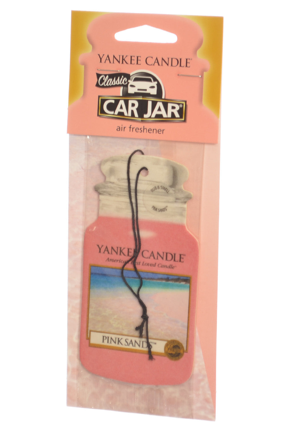 Yankee Candle Car Jar Paperboard Auto, Home & Office Odor Neutralizing Air  Freshener, Pink Sands by GOSO Direct