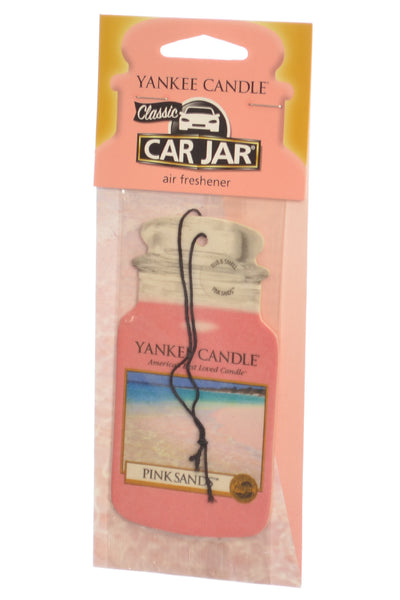 Yankee Candle Car Jar Paperboard Auto, Home & Office Odor Neutralizing Air Freshener, Pink Sands