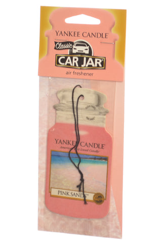 Yankee Candle Car Jar Paperboard Auto, Home & Office Odor Neutralizing Air Freshener, Pink Sands