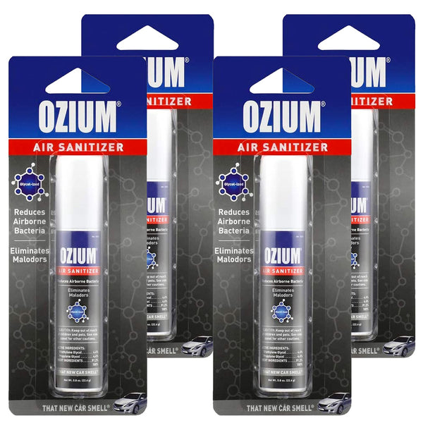 Ozium Air Sanitizer 0.8 oz Spray, That New Car Smell 4-PACK