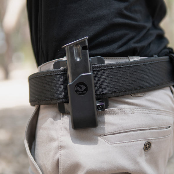 Orpaz Pistol Mag Pouch Compatible with FN 509 Magazine Holster for 0.40, 9mm Magazine Holder, Single Mag, Belt Loop
