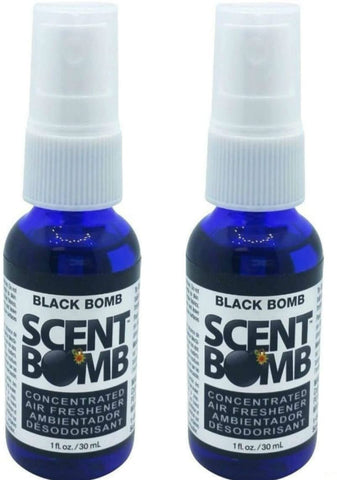 Scent Bomb Air Freshener Spray, 100 % Oil Based Concentrated Air Freshener, Air Freshener Spray for Car, Room, Bathroom and Odor Eliminator, Black Bomb, 2 Pack