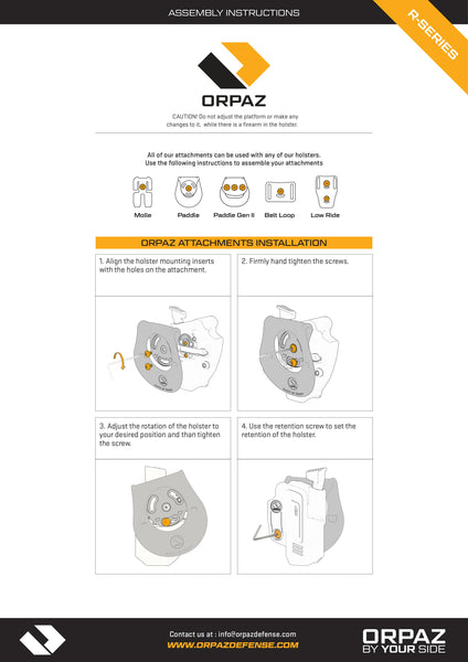 Orpaz G34 Holster, Optics Compatible Level II OWB Holster, Low-Ride Holster